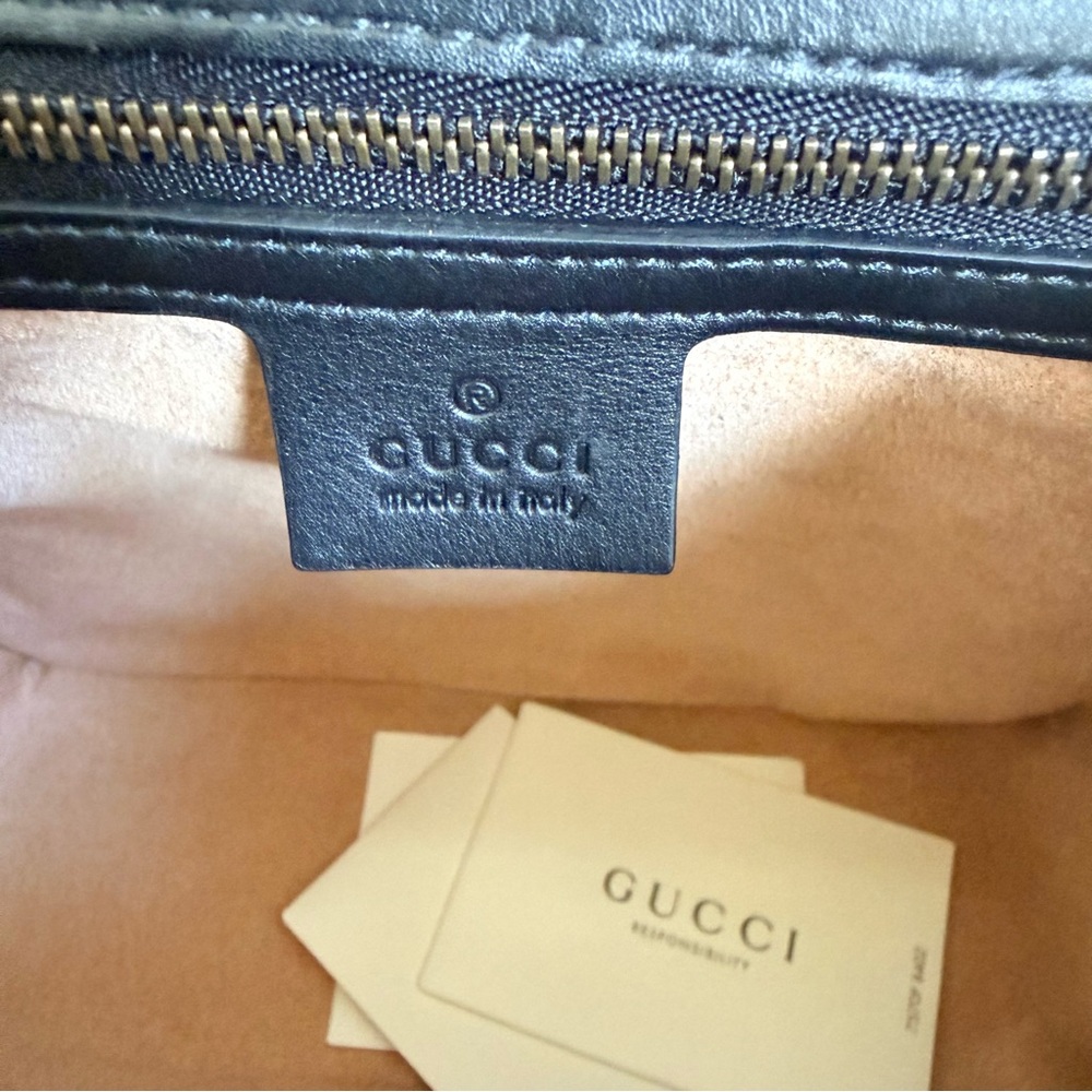 RARE Gucci Queen Margaret Tropuntata Bamboo Multicolor Backpack Pearl Bee Clasp - Picture 9 of 16